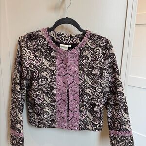 Julia Amory Diana Jacket, Purple and Black Paisley